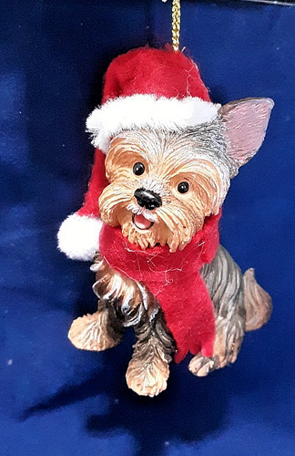 Yorkie decorazione natalizia - yorkie,