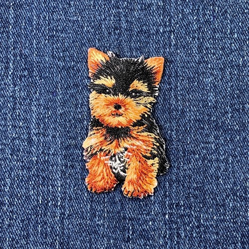Toppa applique cane yorkie - toppa,