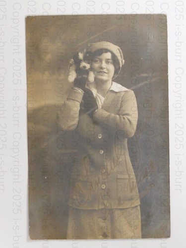 Woman holding yorkshire - woman,