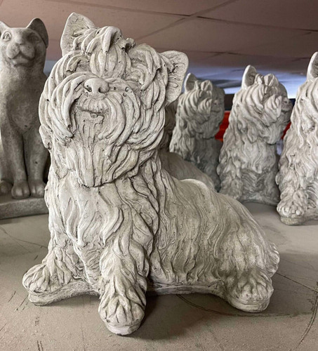 Statua pietra cane cucciolo - cane,